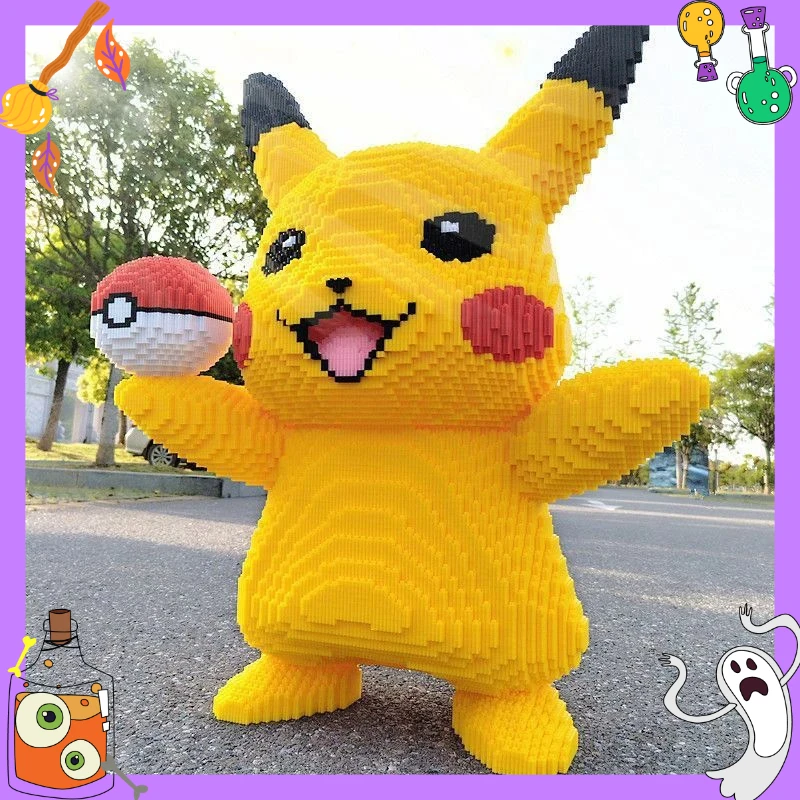 

28000 Particle Anime Pokemon Pikachu Diamond Micro Building Blocks Games Model Mini Bricks Figures Decompression Toys Kids Gifts