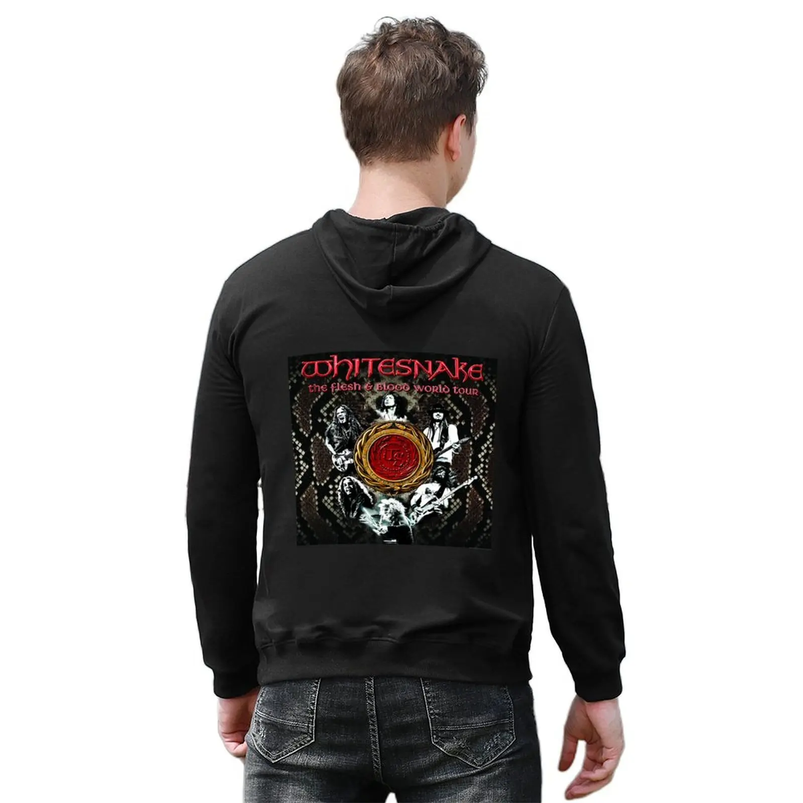 Whitesnake Band Tour هوديي مقنعين قميص الرجال العرق قميص مجموعة الخريف أنيمي ملابس الرجال هوديي