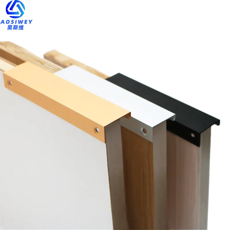 Cabinet Pulls Drawer Knobs Black Silver Orange Gold Hidden Handles Stainless Steel Kitchen Cupboard Furniture Hardware
