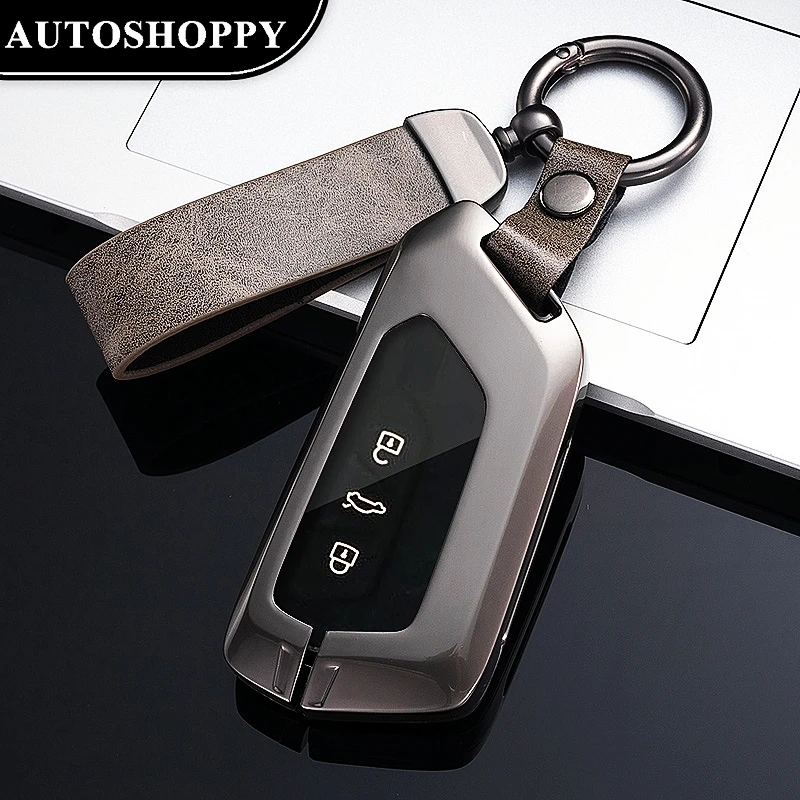 

Alloy Fashion Car Key Case Cover Shell Fob For VolkswagenVW Golf 8 MK8 ID-4 ID-6 For Skoda Octavia A8 For Seat Leon FR MK4 Cupra