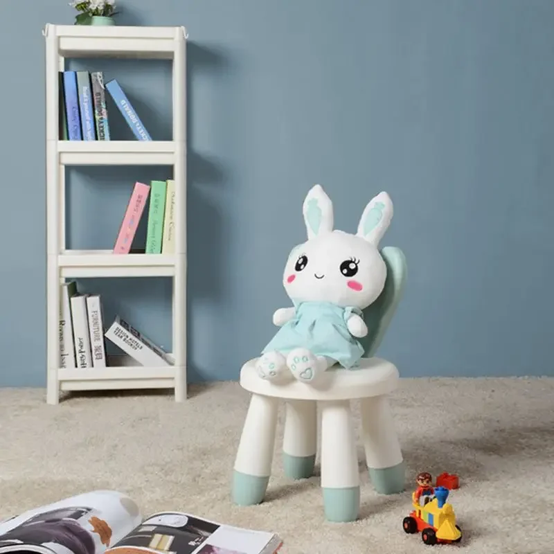 1Pc Home Anti-slip Chair With Creative Rabbit Ear Shaped Kids Stools, Cute Kindergarten Children Backrest Chairs Seat, Baby Toys