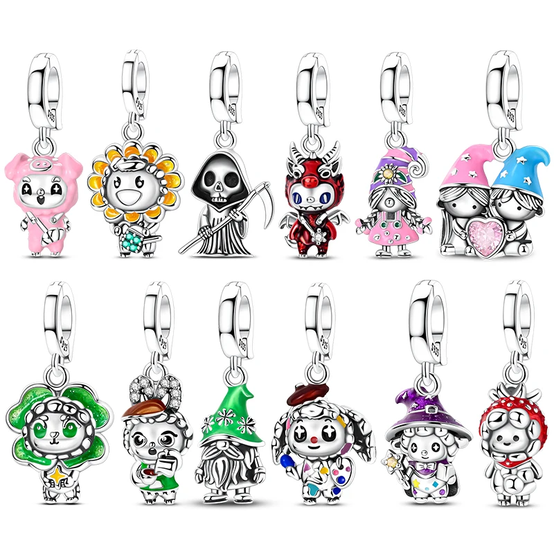 

charms plata de ley 925 Cute Cartoon Toy Series Pendant Beads Fits 3mm Bracelets Necklace For Women Luxury DIY Fine Jewelry Gift