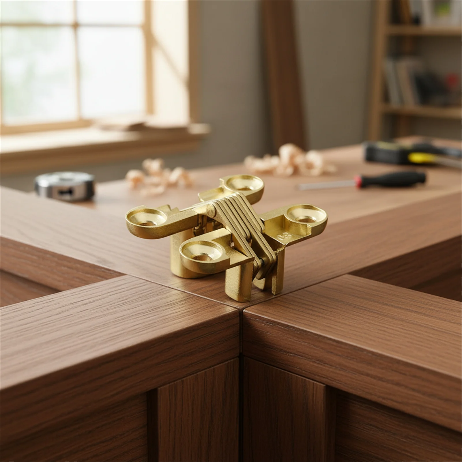 Alloy Invisible Hinges 10Pcs Hidden Cross Folding Table Accessories Durable Scratch Resistant