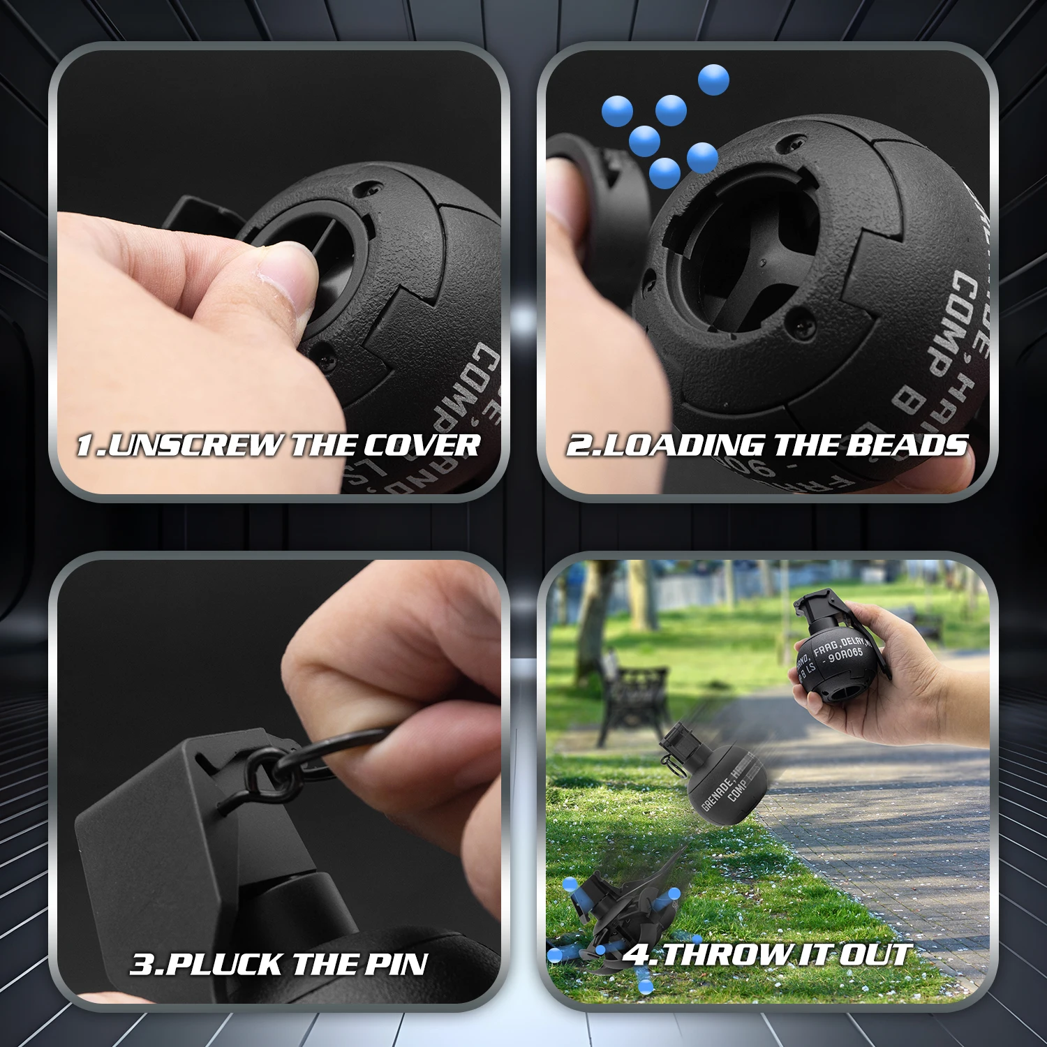 قنابل يدوية تكتيكية مقلدة Airsoft M67 قنبلة يدوية بلاستيكية حلقة سحب ألعاب 2 قطعة لعبة معركة لعب الأدوار نموذج الدعامة