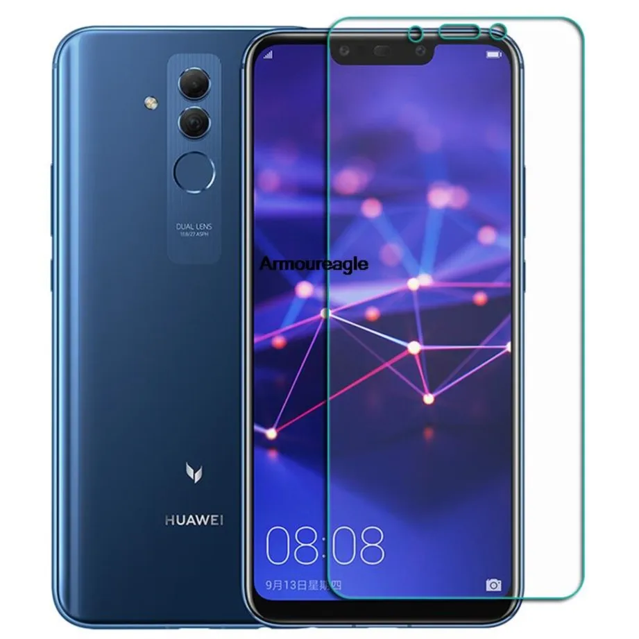 

tempered glass safety on for huawei mate 20 lite sne-al00, sne-lx1, sne-lx2 protective film screen protector phone cover