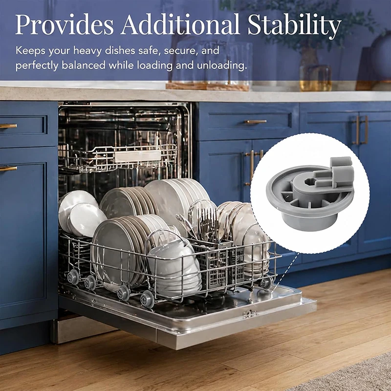 4 Pcs Dishwasher Lower Rack Wheel Replacement Parts Dishwasher Basket W/heel Lower Basket dishwasher wheels Replacement Rollers