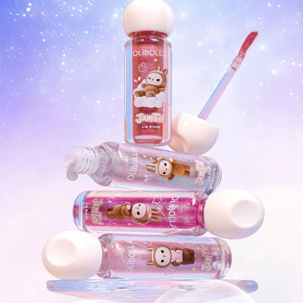 スーパーフラッシュ防水ダイヤモンドシマーグリッターリップグロス 4 色スパークリング液体口紅パールリップグロスセクシーなリップメイク