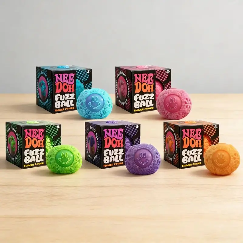 

Новая игрушка-антистресс Nee Doh Fuzz Ball: мягкая, пушистая, в форме цветка, портативная, для снятия тревоги, фиджет-игрушка, декор, подарок