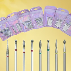 10pcs WELLCK Dental Carbide Ball Strawberries Milling Cutter Machine Professional Nail Drill Manicure Burr Cuticle Remove