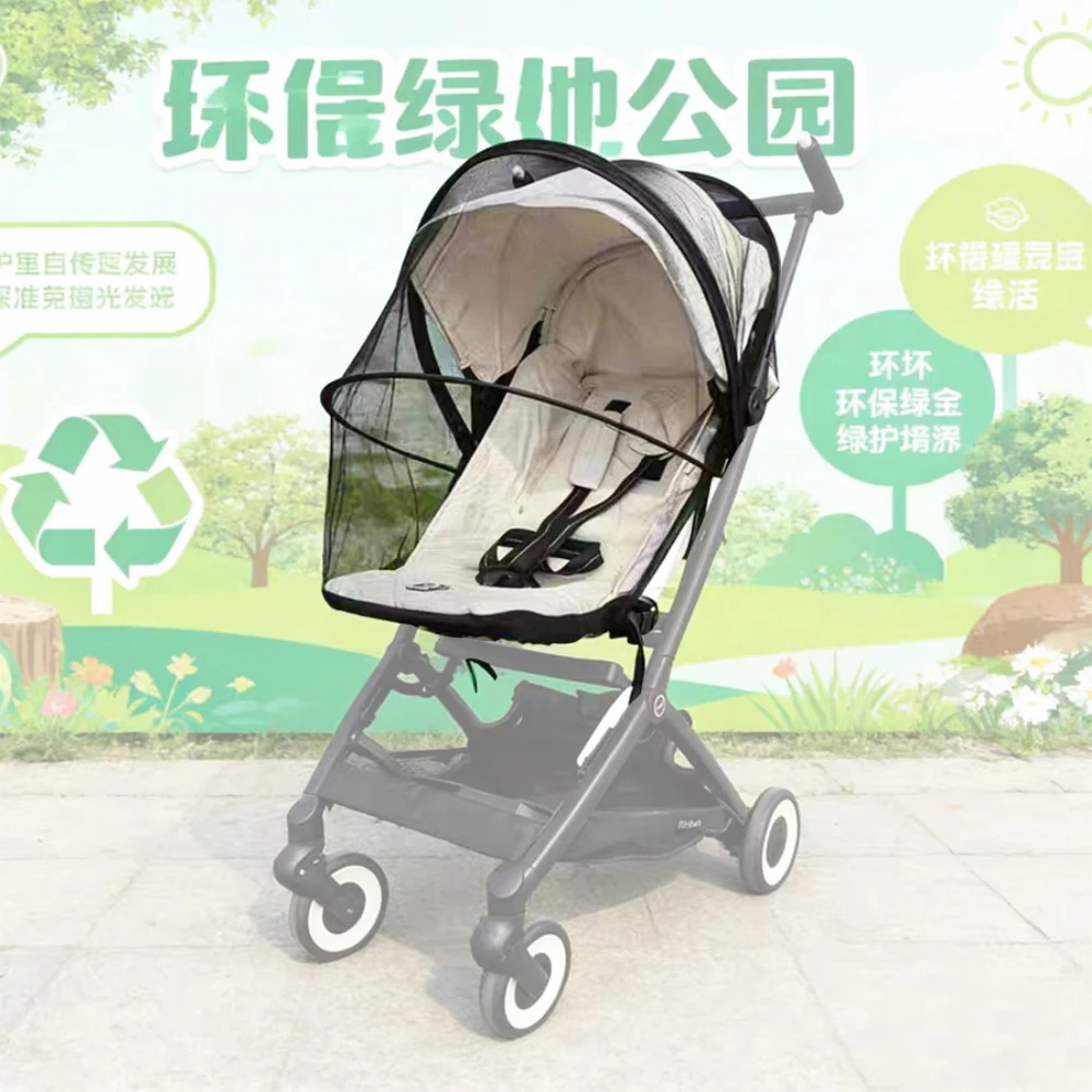 Stroller Mosquito Net For Cybex Libelle Orfeo Series Buggy Insect Proof Net Elastic Band Buckle Strap Fixation Baby Accesories
