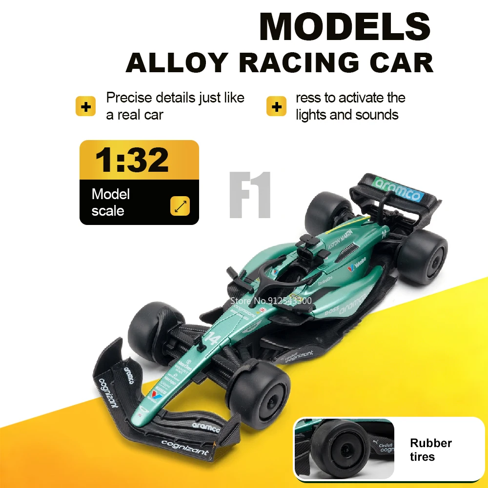 

Scale 1:32 Alloy F1 Racing Car Model Toy Strong Durable Rally Cars Models Educational Vehicle Toys Presents for Boyfriend