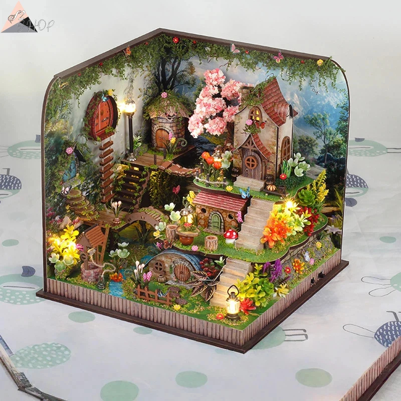 

Diy Miniature House "Whispering Woods" Kit, Forest Cabin Mystery Cabin Model, Creative Craft Gift For Christmas