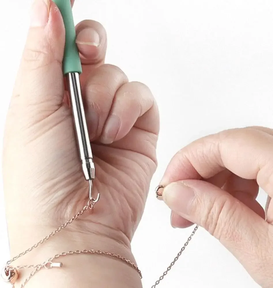 1 قطعة أداة هوك للمجوهرات سوار قلادة السحابة حزام ساعة اليد مساعد المشبك يرتدي المعونة جهاز معلق #3