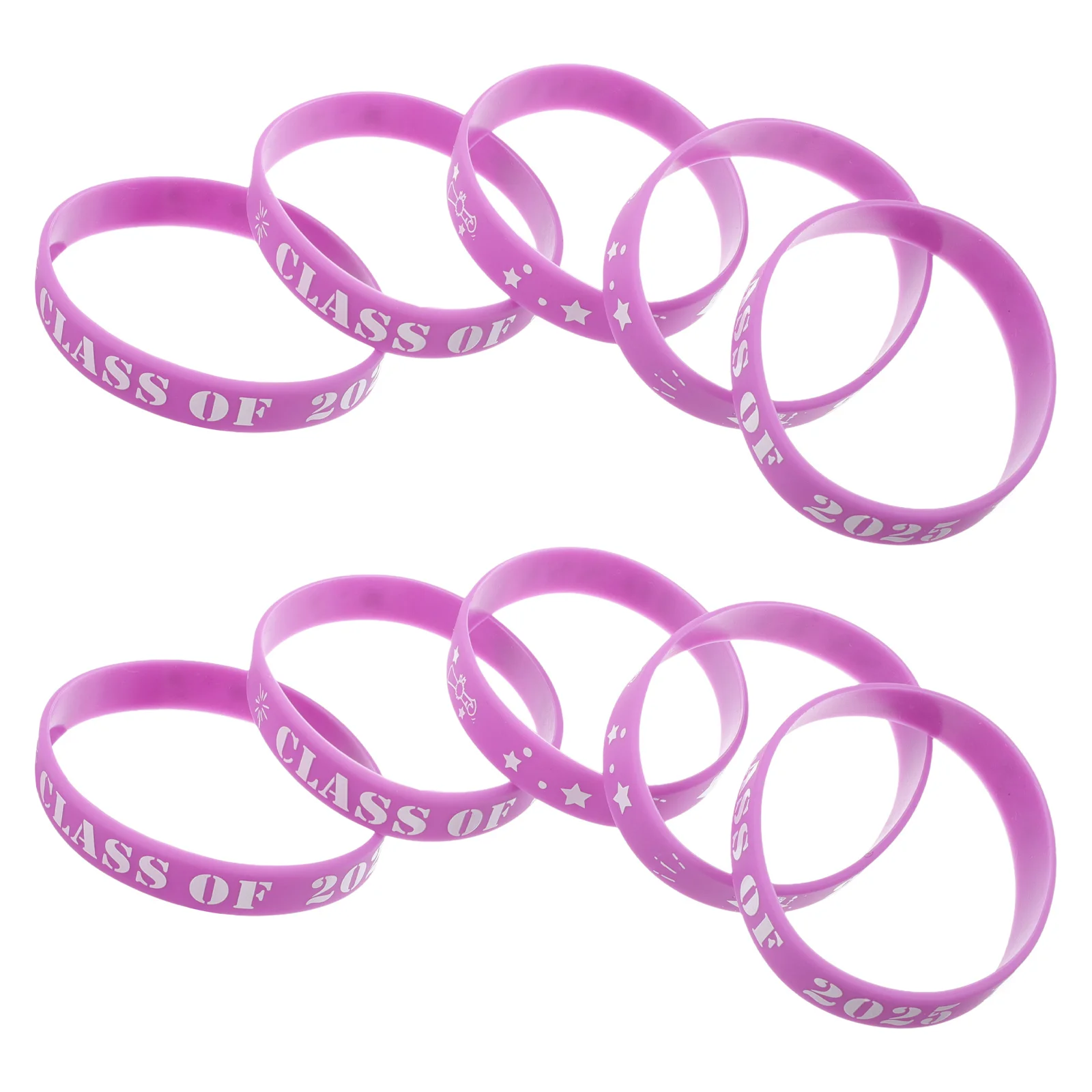 

10 Pcs Graduation Party Wristbands Silicone Bracelets for Students School Favors Orange Event Supplies Portable Team Accessories