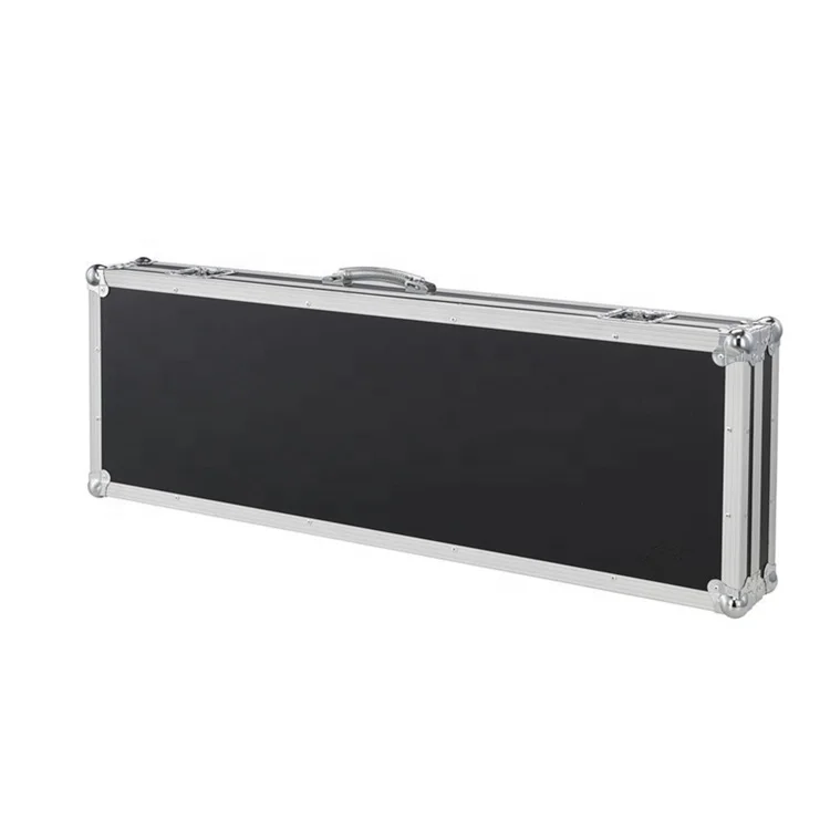 Caja de vuelo rígida de aluminio y madera en forma rectangular para guitarra eléctrica Gibson