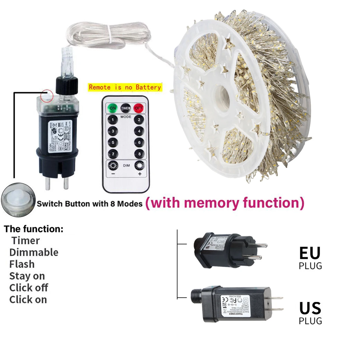 6 متر-50 متر LED سلسلة الجنية العنقودية أضواء الفضة سلك شجرة عيد الميلاد ضوء في الهواء الطلق جارلاند السنة الجديدة الشارع ديكور المنزل حفل زفاف