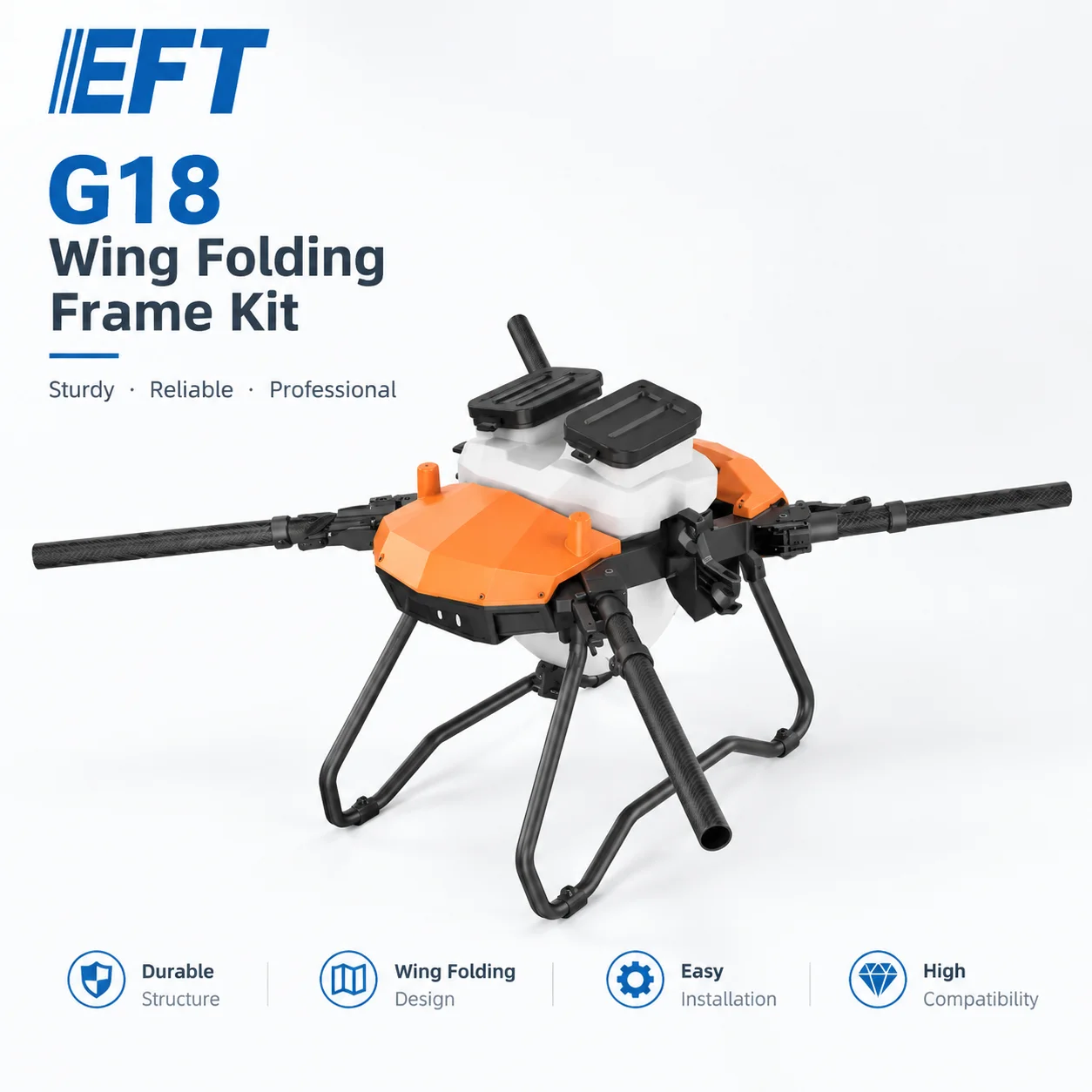 EFT G18 Wing Folding Frame Kit Multirotor Structure Assembly Large Size Replacement Parts