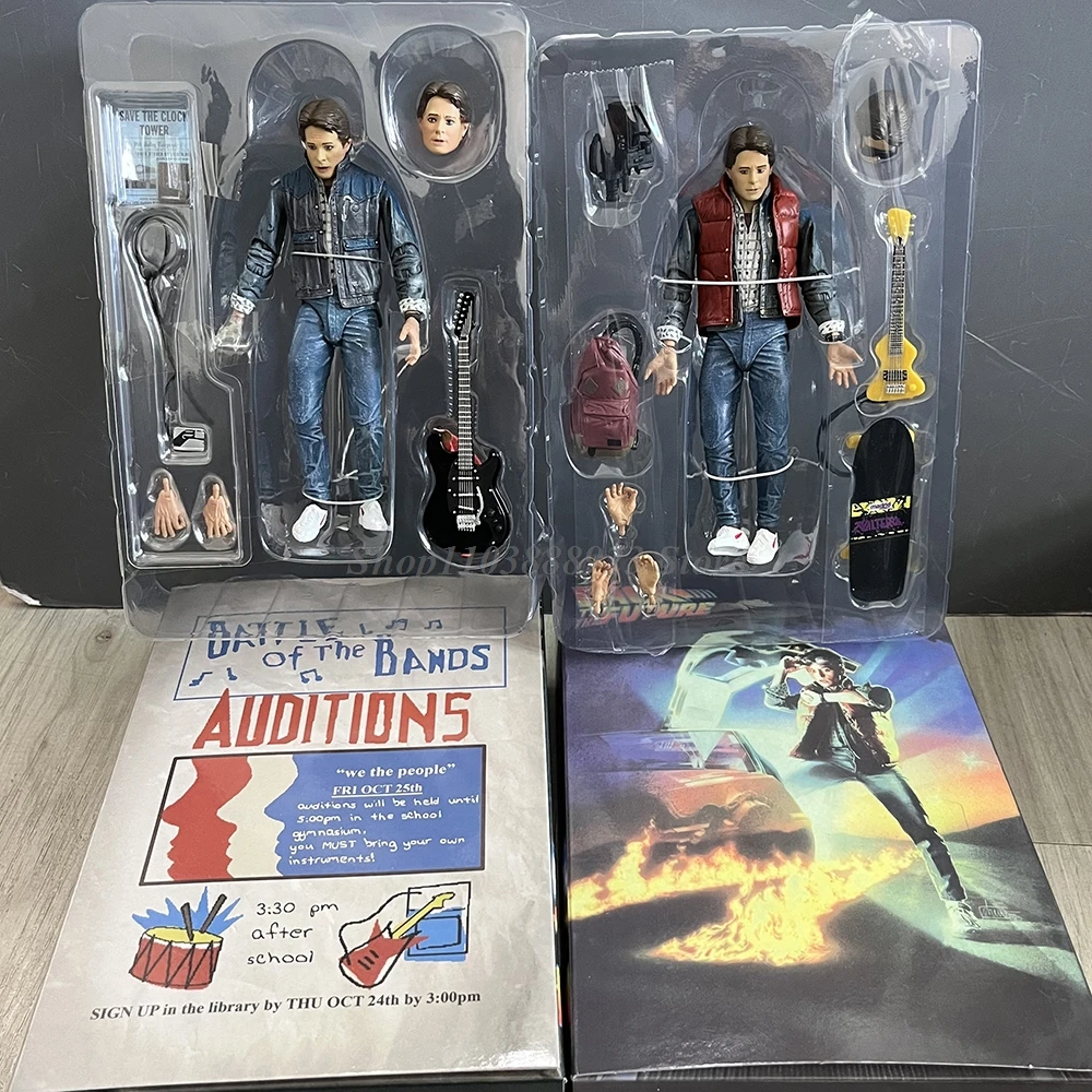 

Фигурка NECA Guitar Marty 1985, Марти Макфлай с гитарой из фильма «Назад в будущее 2», модель игрушки для подарков на день рождения