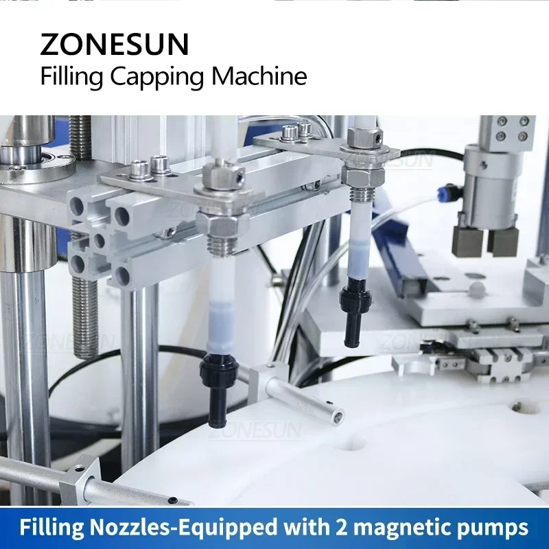 ZONESUN bouteilles à rouler remplissage Machine de capsulage déodorant anti-sudorifique huile essentielle liquide pompe magnétique automatique ZS-AFC11