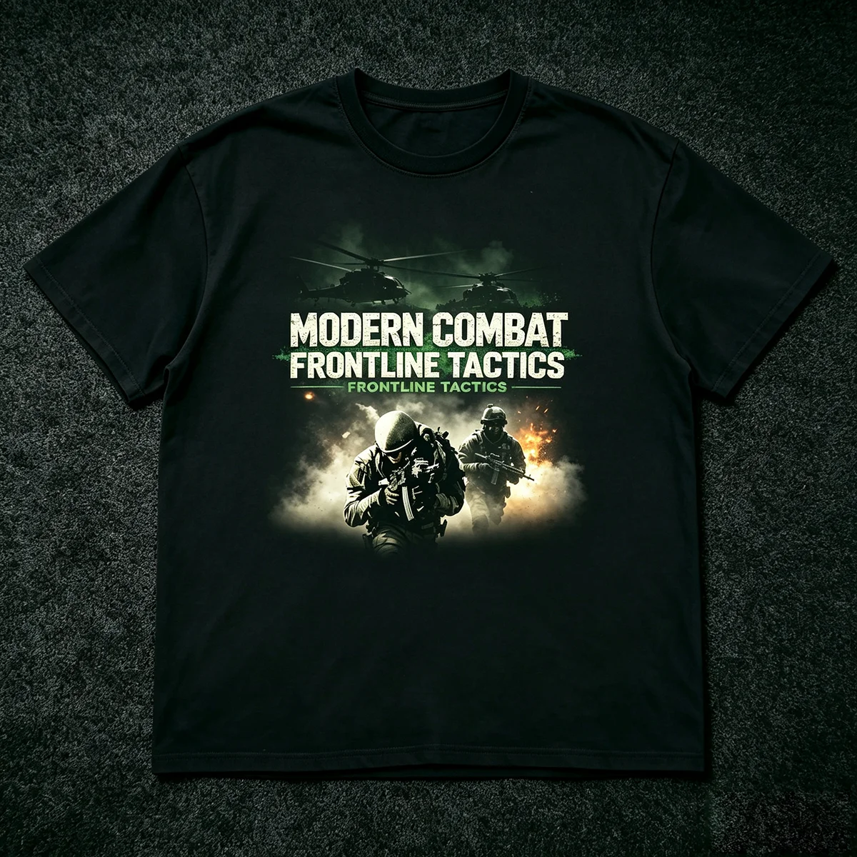 Night Ops Stealth Fire Tactical Military Graphic T‑Shirt Combat War Soldier Print Unisex Cotton Streetwear Short Sleeve Tops for Men Military Fan Gift