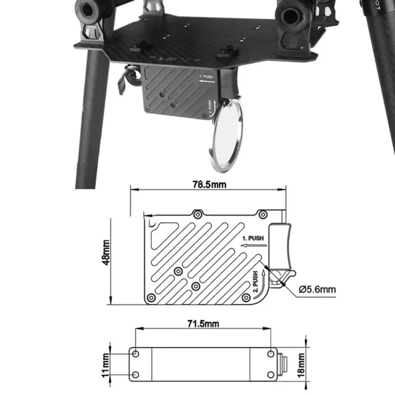 R53C TL2962 20KG Payload Dispenser Digital Dispenser For UAVs Multiple Models From Machined Metal Components
