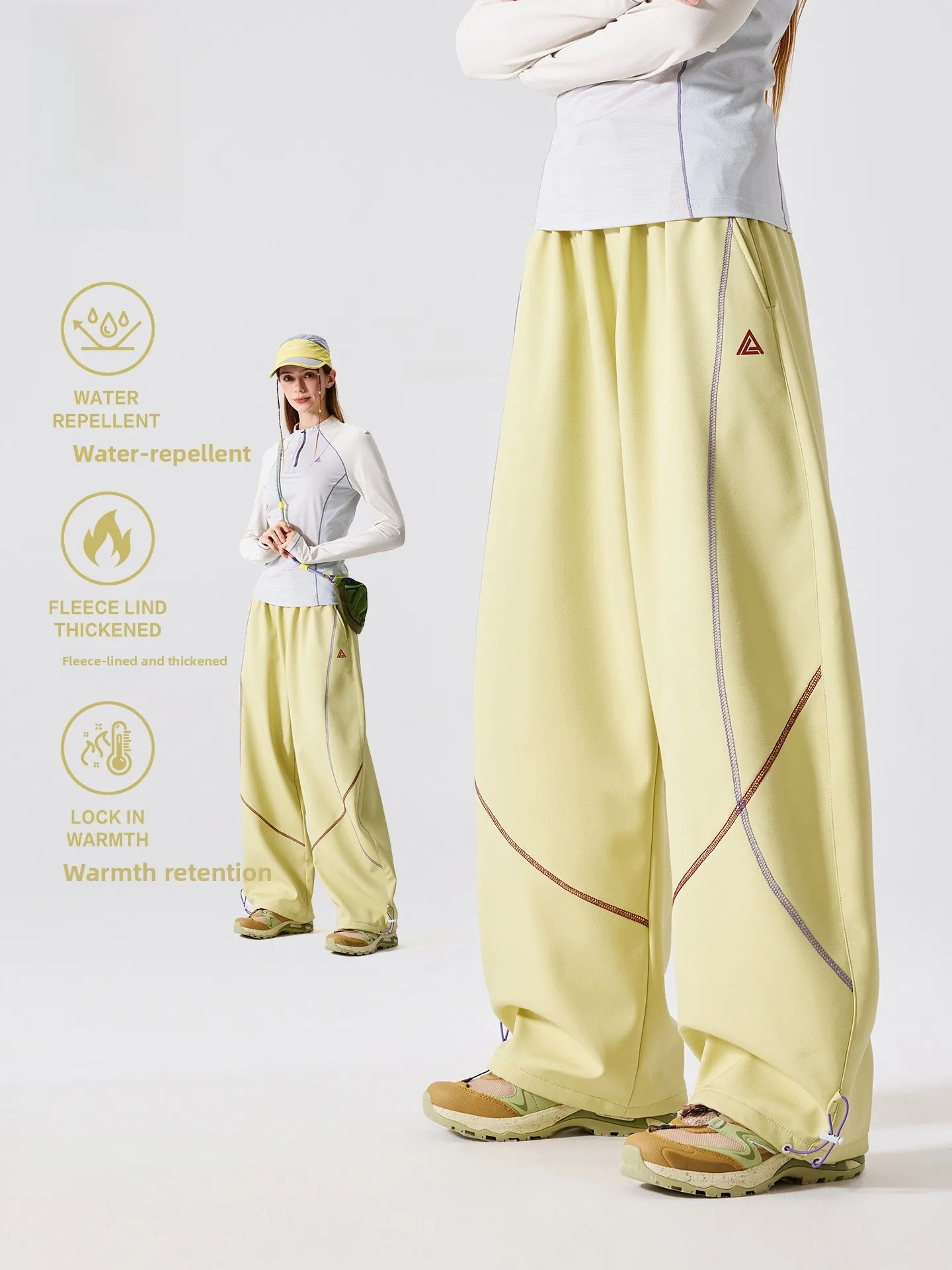 LAZY DAY Hiking Pants Women's Fleece Lined Soft  Waterproof Outdoor Trousers Autumn Winter Warm Bend Knife Outdoor Pants