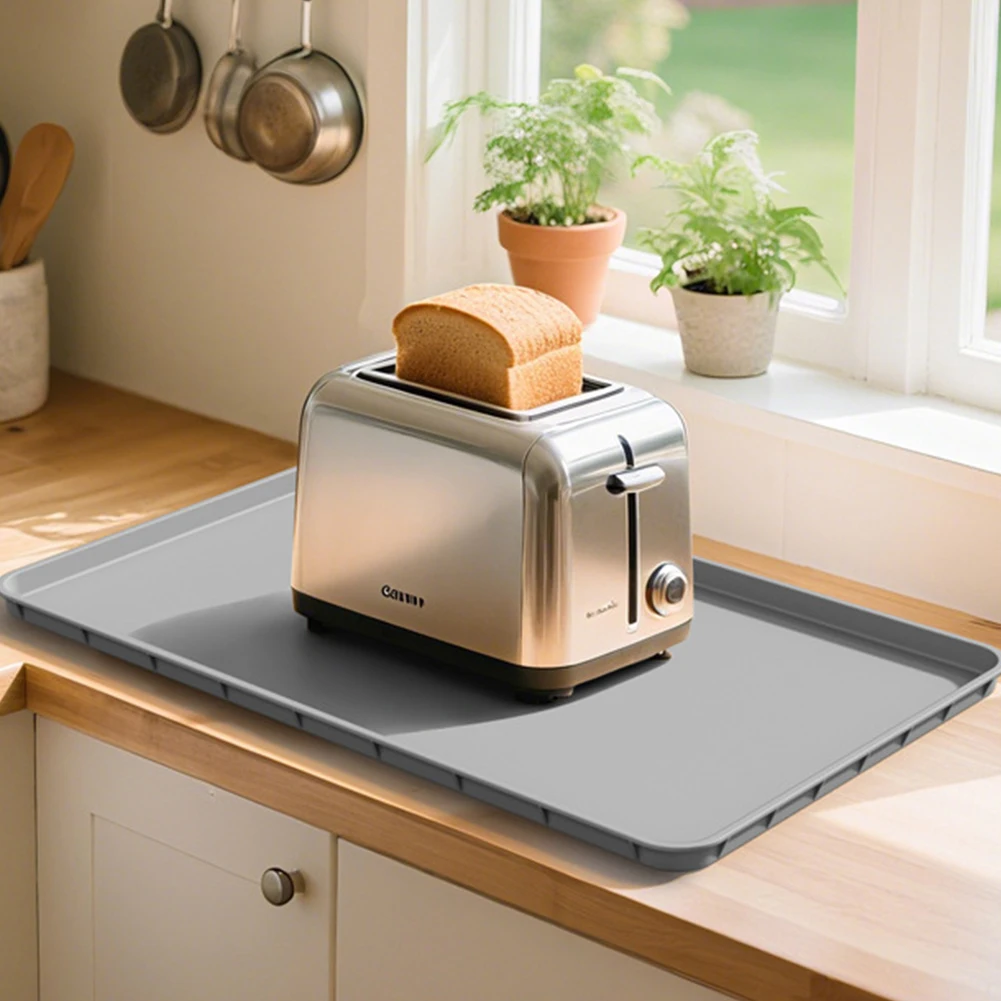 Silikonowa podkładka pod kawę antypoślizgowa pogrubiona mata do suszenia naczyń odporna na ciepło silikonowa tacka podkładka pod ekspres do kawy