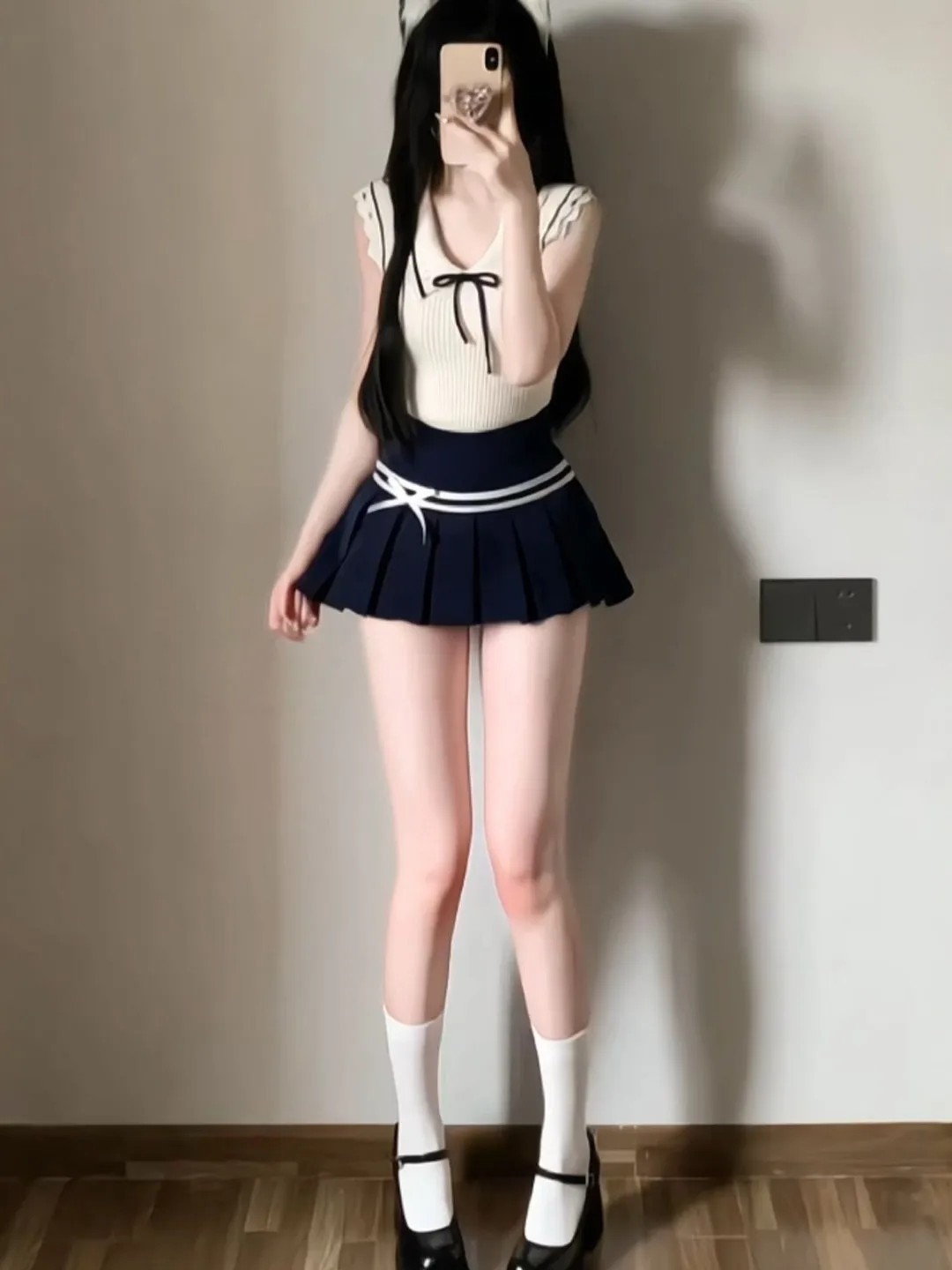 

Chic Spring Summer Two-Piece Set Soft Style Top And Half Skirt Comfortable Cotton Material Regular Fit High Waist Short Skirt