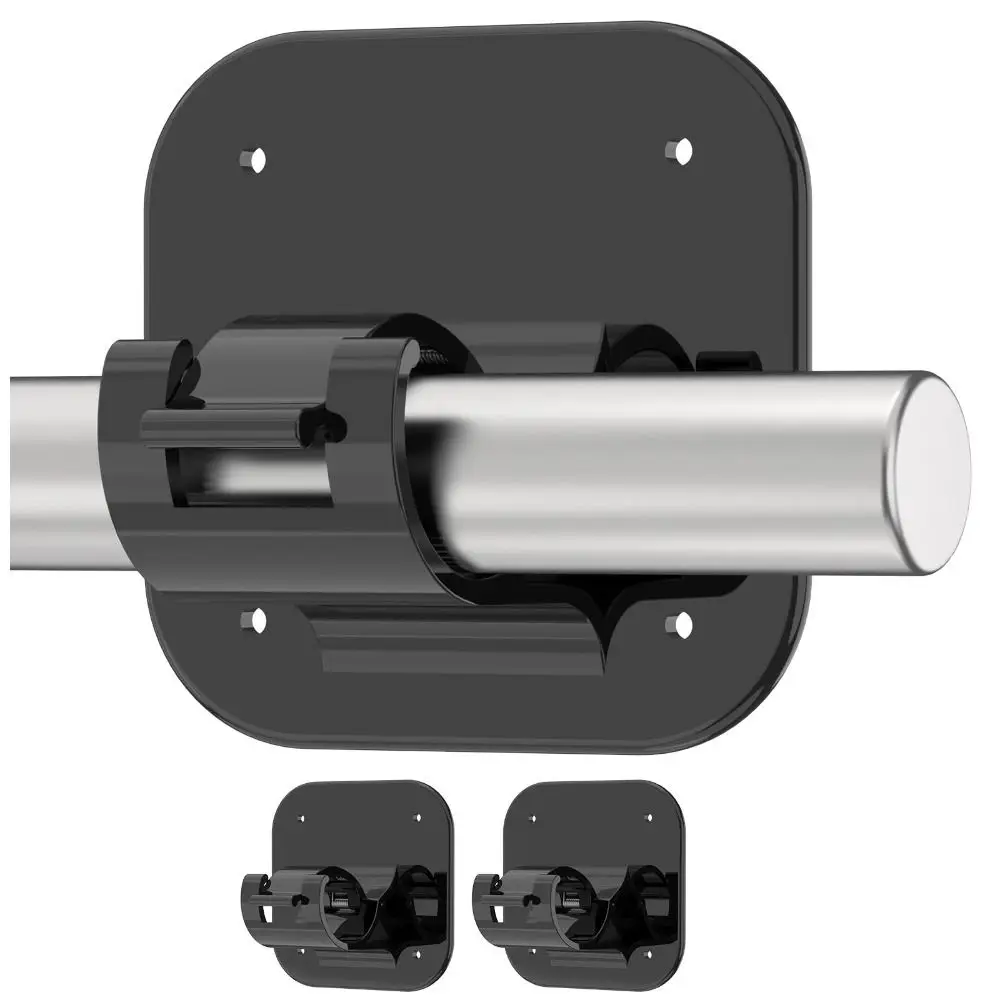 

2pcs No Drilling Curtain Rod Holder Adjustable Easy Install Curtain Rod Brackets Versatile Adhesive Curtain Rod Hook