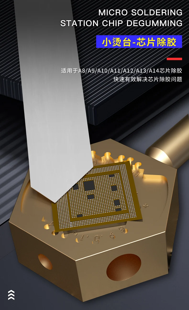 Imagem -04 - Mecânico 900m-t-c9 Puro Cobre em Miniatura Plataforma de Aquecimento Micro Estação de Solda para Cpu ic Chip Cola Remoção Desoldering