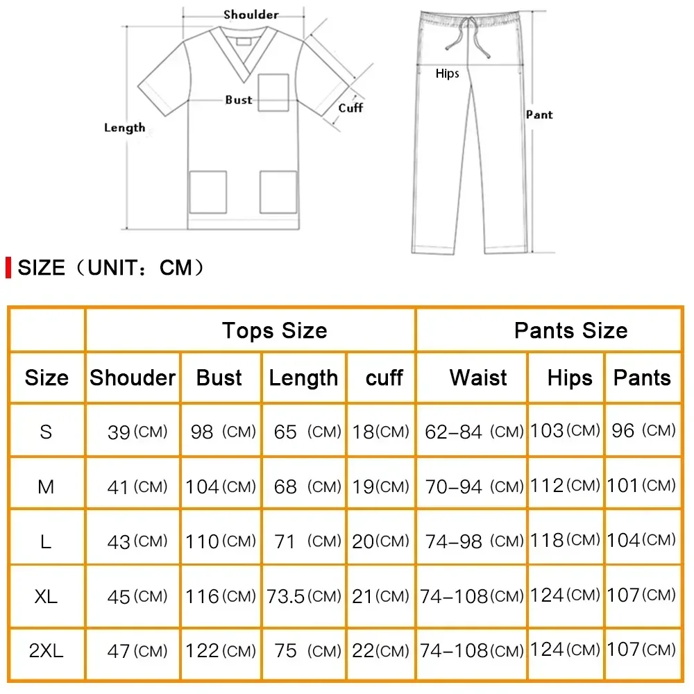 Unisex Dental Clinic Clinical Nurse Two-piece Wholesale High-quality Scrubs Clothes Pet Shop Veterinary Work Medical Uniform Set