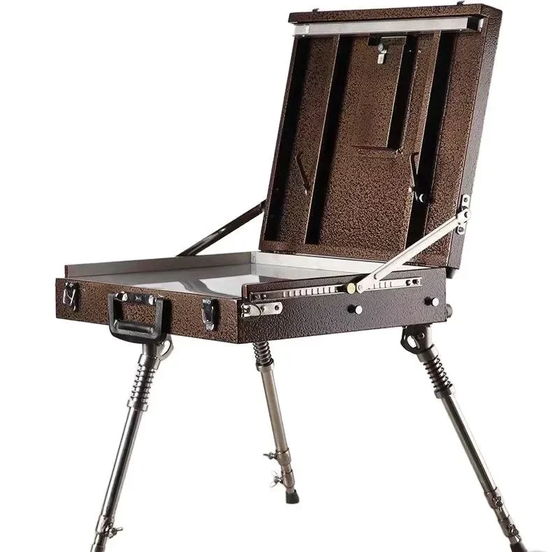 

Oil painting box, stainless steel and galvanized sheet, sketch portable multi-functional painting box