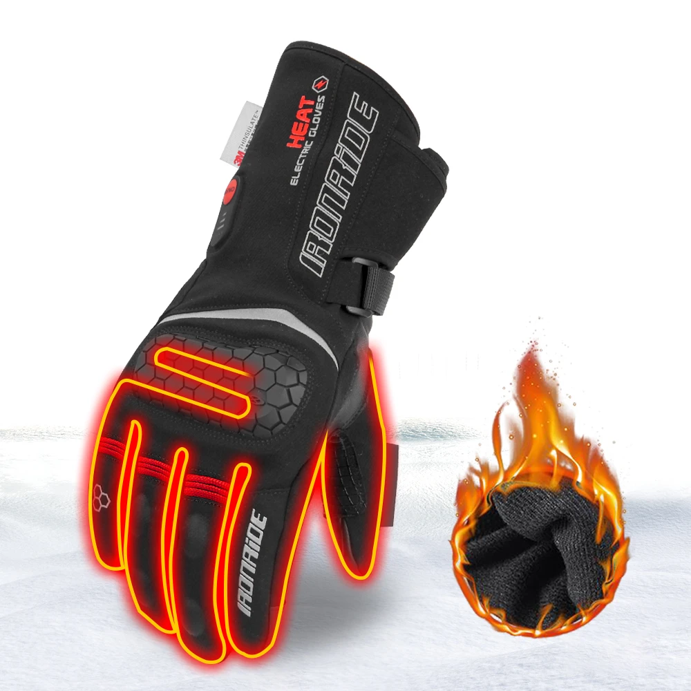 

Heated Gloves for Men Women Rechargeable Electric Heated Glove Waterproof Ski Gloves Touchscreen Hand Warmer for Motorcycle