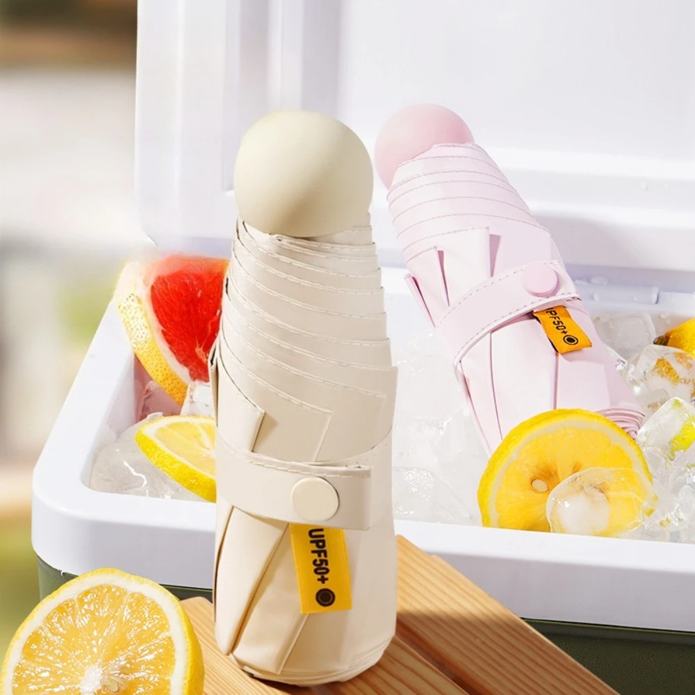 مظلة كبسولة محمولة مقاومة للأشعة فوق البنفسجية ومقاومة للماء على نطاق صغير للمطر المنزلي خفيفة الوزن واقية من الشمس مظلة عالية الكثافة #4