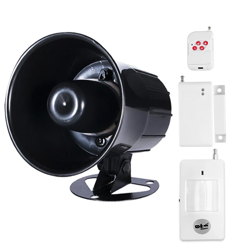 

12V Voice Anti-Theft Alarm - Wireless Infrared Door/Window Security System Suit with 120dB Siren 433/315MHz
