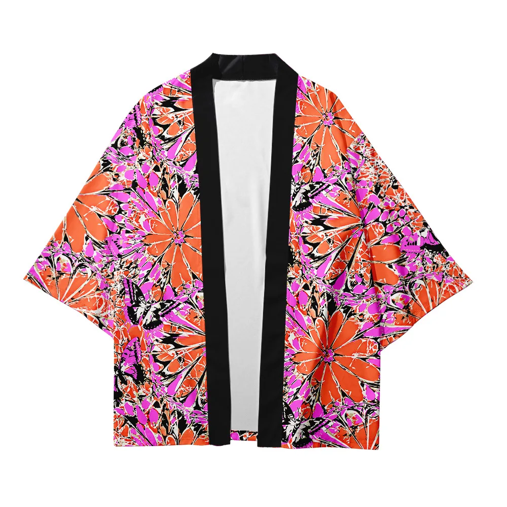 Plus Size XXS-6XL 5XL 4XL Loose Black Japanese Beach Cardigan Asian Women Harajuku Kimono Cosplay Tops Blouse Yukata Clothing