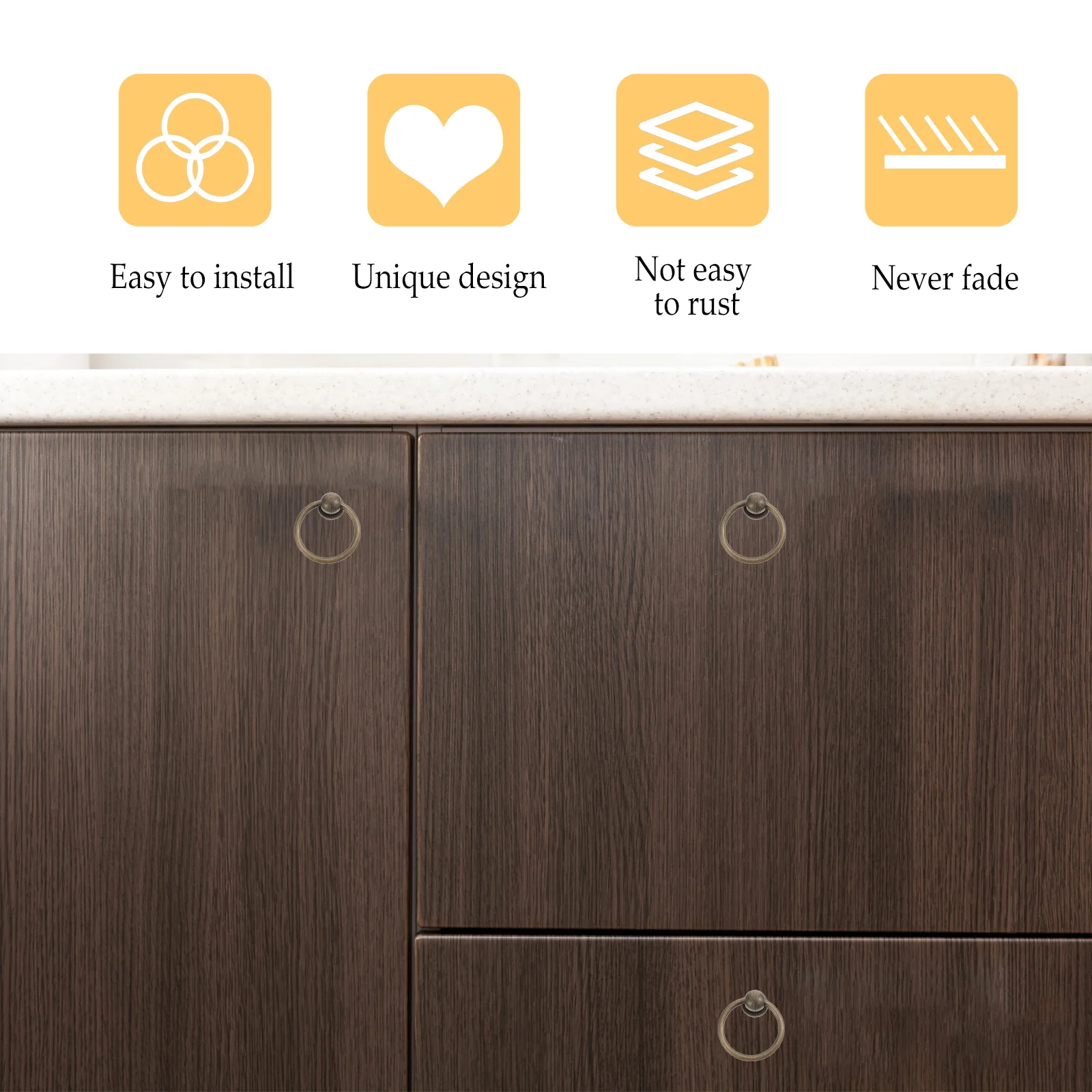 

10pcs Single Hole Drawer Pull H les Zinc Alloy Smooth Rust Proof niture Cabinet Door Wardrobe Knobs Solid Hardware