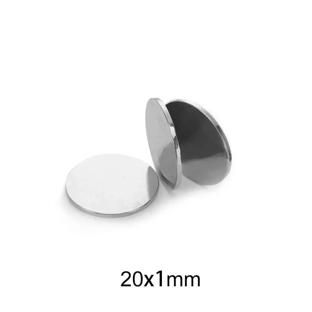 5/10/20/50/100/200pcs 20x1 mm Strong Powerful Magnets 20x1mm Round Search Magnet 20mm X 1mm Permanent Neodymium Magnet Disc 20*1