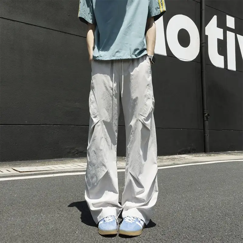 

Модные ретро-брюки свободного кроя для мужчин: тонкие, повседневные, для лета, активного отдыха и работы, прямые, длинные