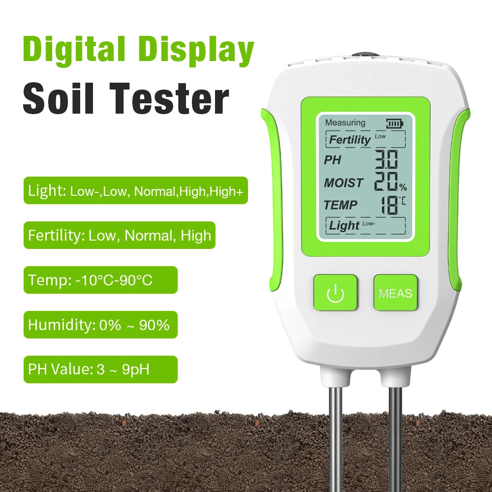 Soil Tester Lcd Bac…