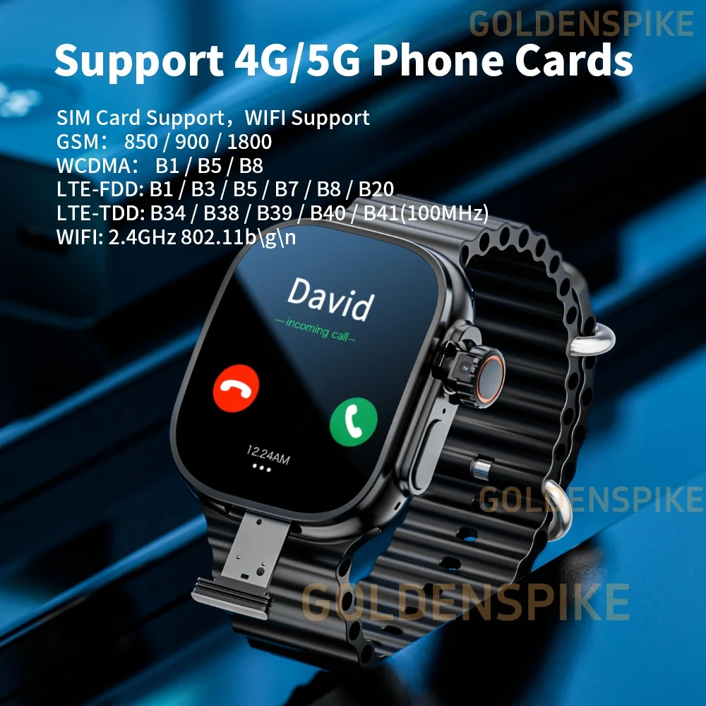 

Cellular Smart Watch 4G/5G Android Smartwatch With Rotating Camera 4G/5G LTE WIFI GPS Google Play Store 256GB ROM Download apps