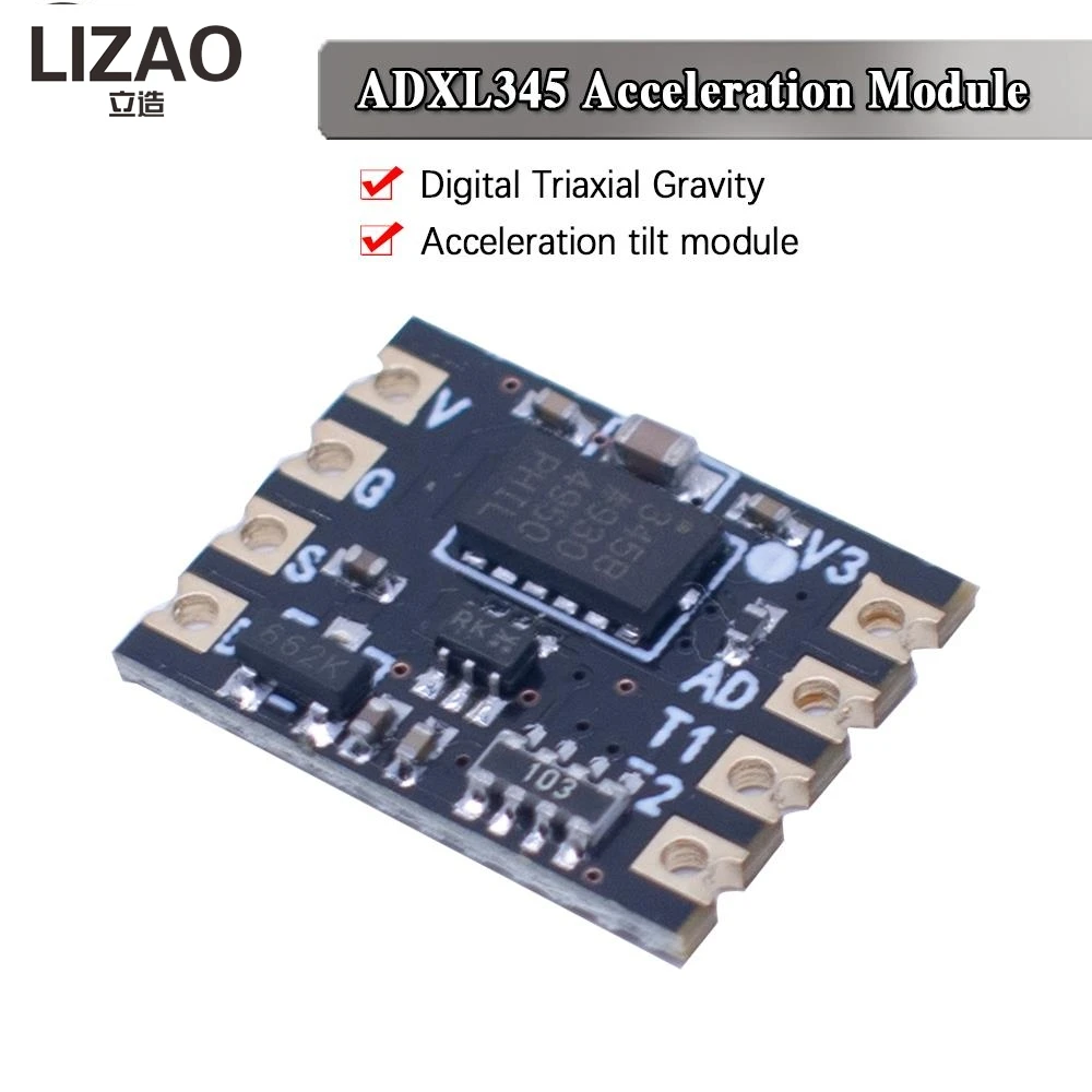 LIZAO ADXL345 3-Axis Digital Acceleration Sensor Module I2C Communication Tilt Gravity Detector for Arduino