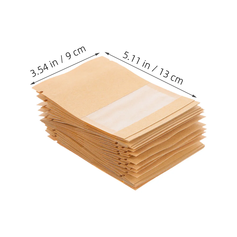 100Pcs Paper Seed Packets with Transparent Window Sealable Mini Envelopes for Garden Seeds Storage Organizer Compact Portable