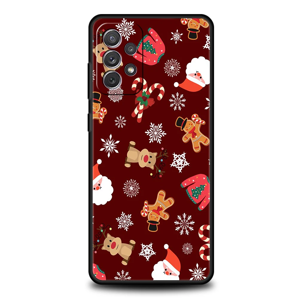New Year Christmas Phone Case for Samsung Galaxy A55 A35 A15 A14 A25 A54 A51 A71 A72 A73 A32 A52 A52S A41 5G Silicone Shell Bags – Detail 3
