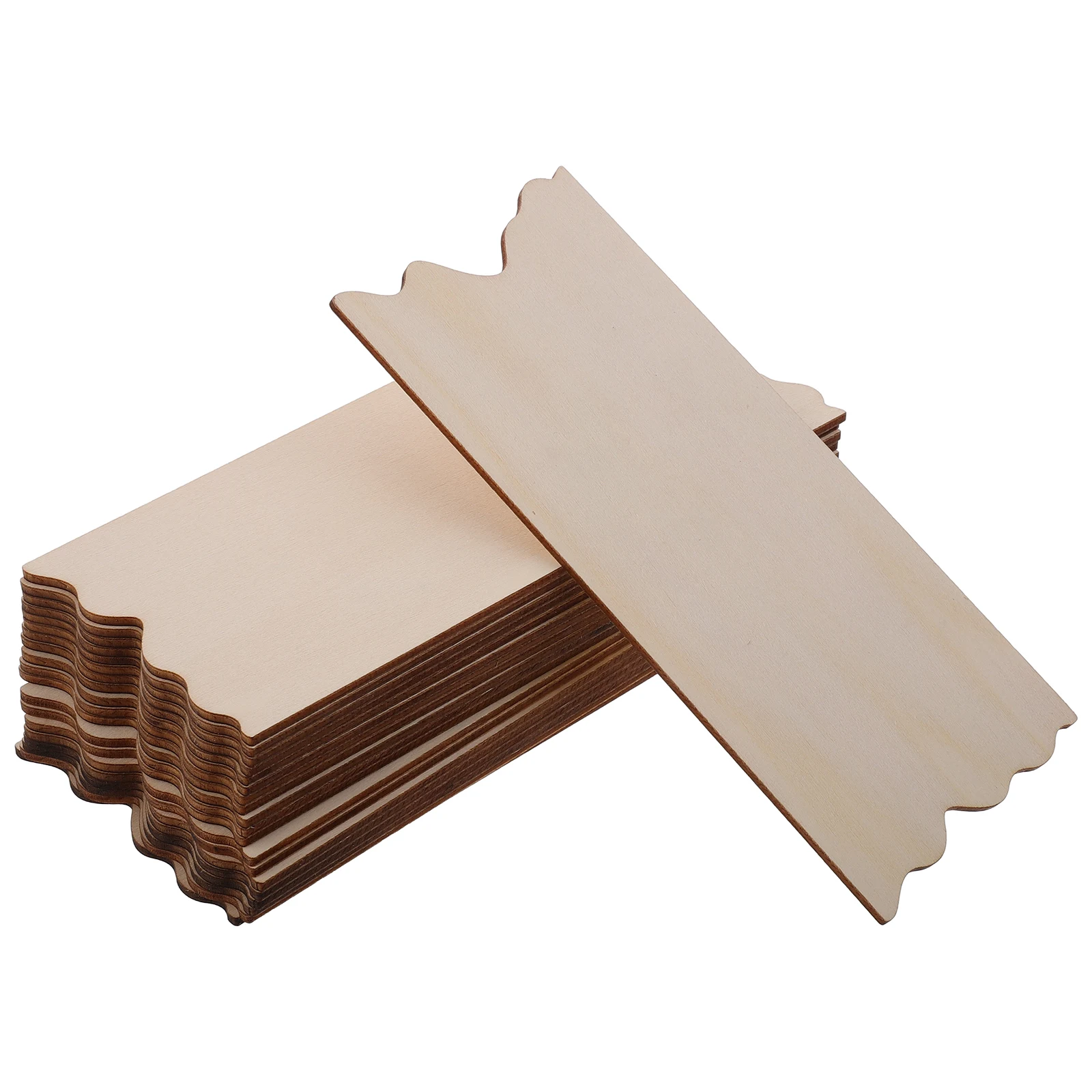 

20 Pcs Wooden Sign Unfinished Rectangle Plaque Blank Ornaments DIY Home Decor Craft Supplies Sewing Tools Durabl