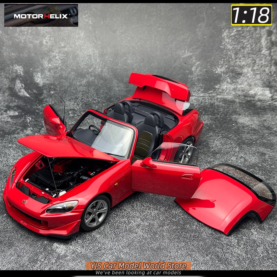 Motorhelix MH escala 1/18 Honda S2000 AP2 coche en miniatura de aleación motor adjunto coche deportivo regalo de vacaciones regalo de cumpleaños