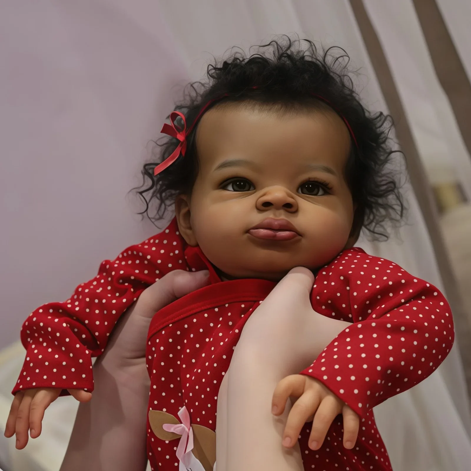 

Risbecko 20-дюймовая реалистичная черная кожа Reborn кукла-афроамериканская милая кукла Soft Touch-подарок на день рождения/Рождественские подарки