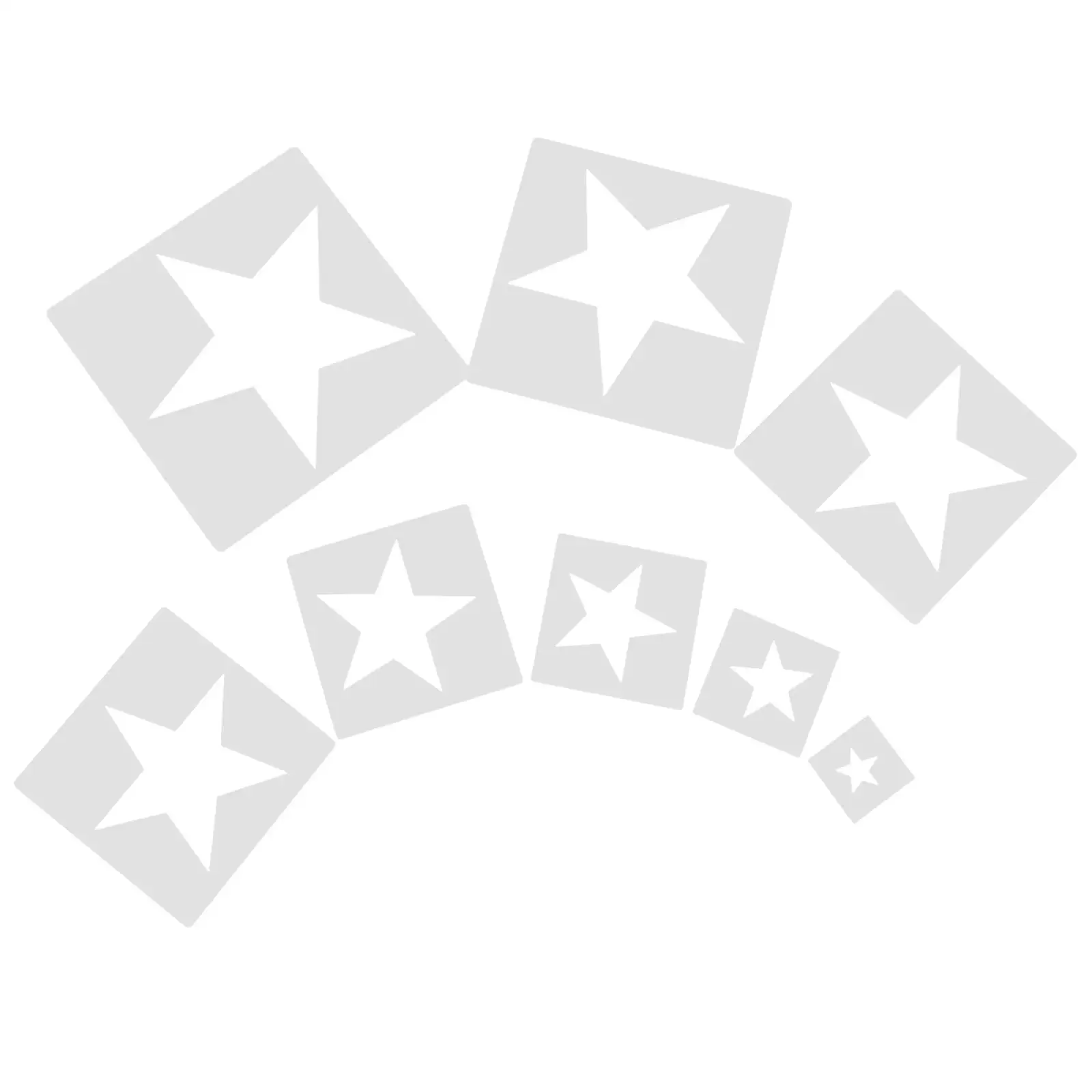 

8 Pcs Drawing Stencils Star Templates for Painting Craft Reusable Plastic DIY Accessories Spray Template Supplies