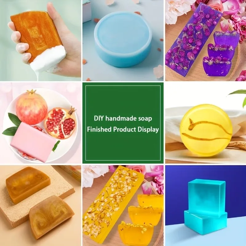 DIY Fashion Bag Clear or White Glycerin Soap Base - Organic Vegan Melt Pour Soap for Handmade Bath Foaming Butter view 6