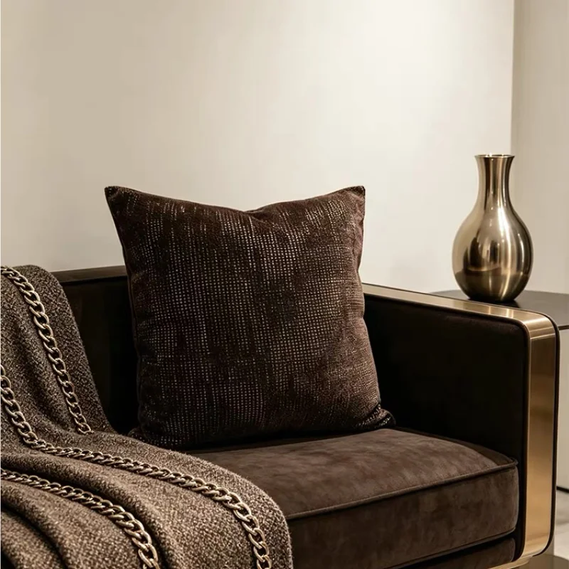 Colorful Mini Check Pillows Black Brown Cushion Case Modern Ivory Decorative Pillow Cover For Sofa Chair Home Decorations